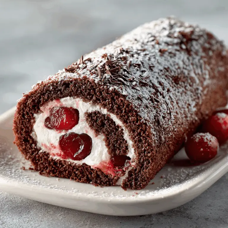 Chocolate Cherry Cake Roll