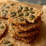 Crispy Sesame and Pumpkin Seed Cookies: 3 Ingredients, 100% Natural and Delicious