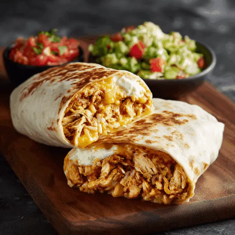 Baked Chicken Burritos with Cheesy Green Chili Sauce