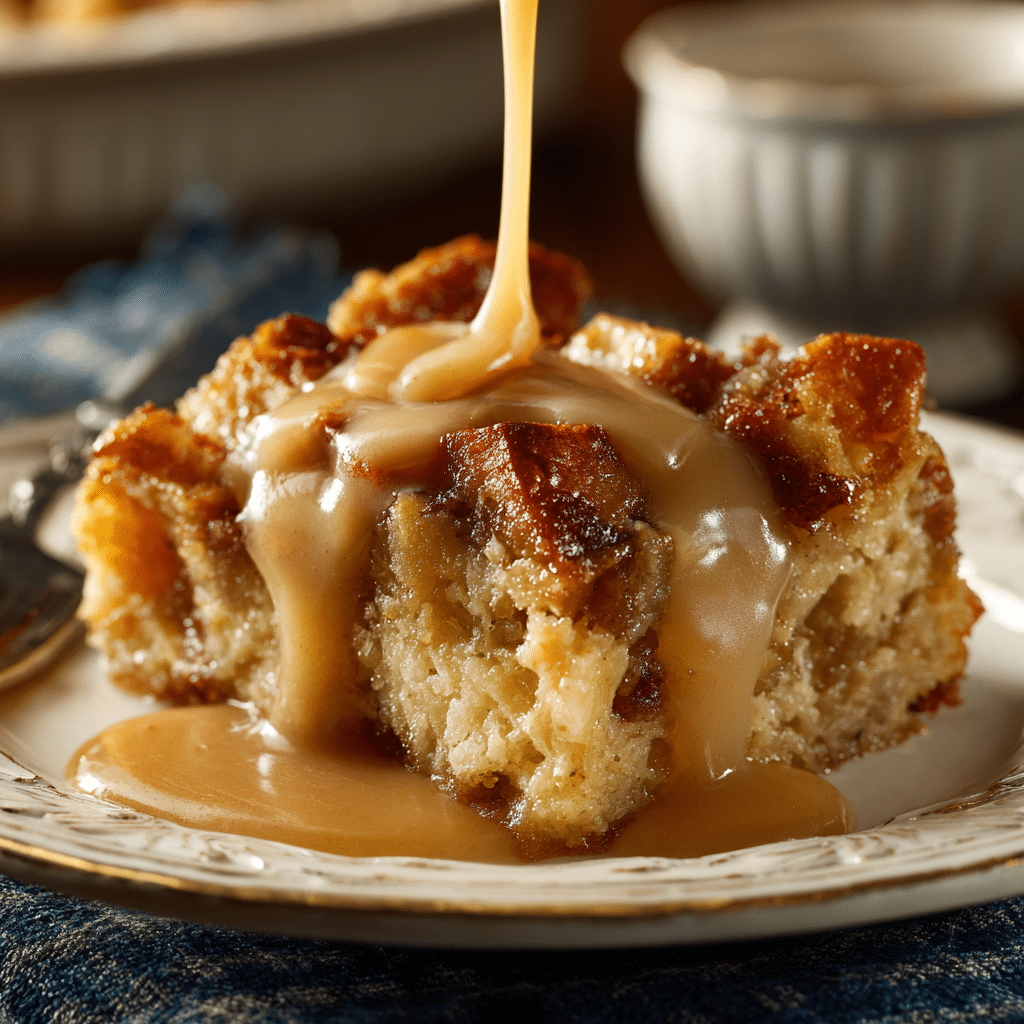 Grandma’s Old-Fashioned Bread Pudding with Vanilla Sauce