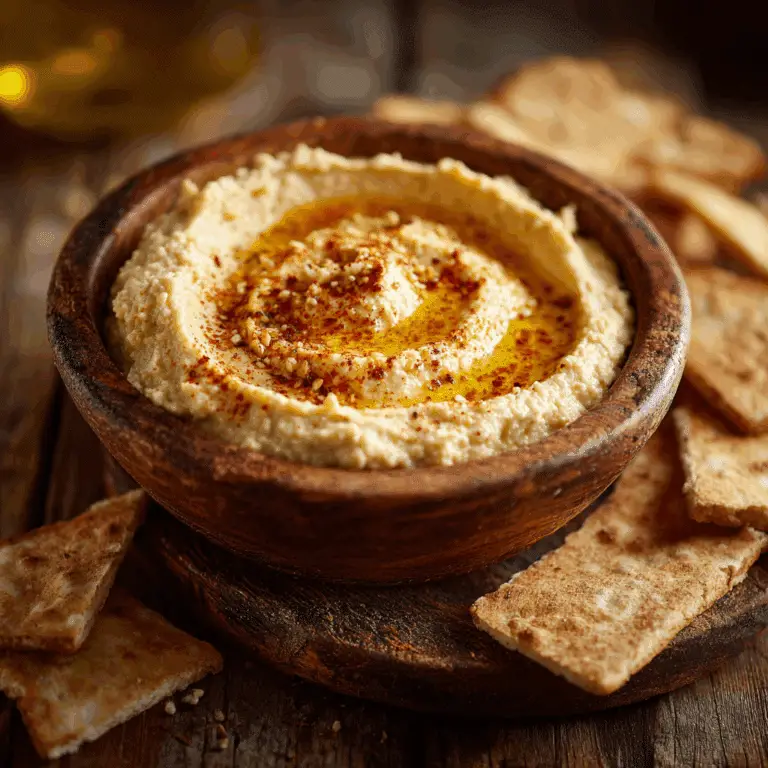 Homemade hummus