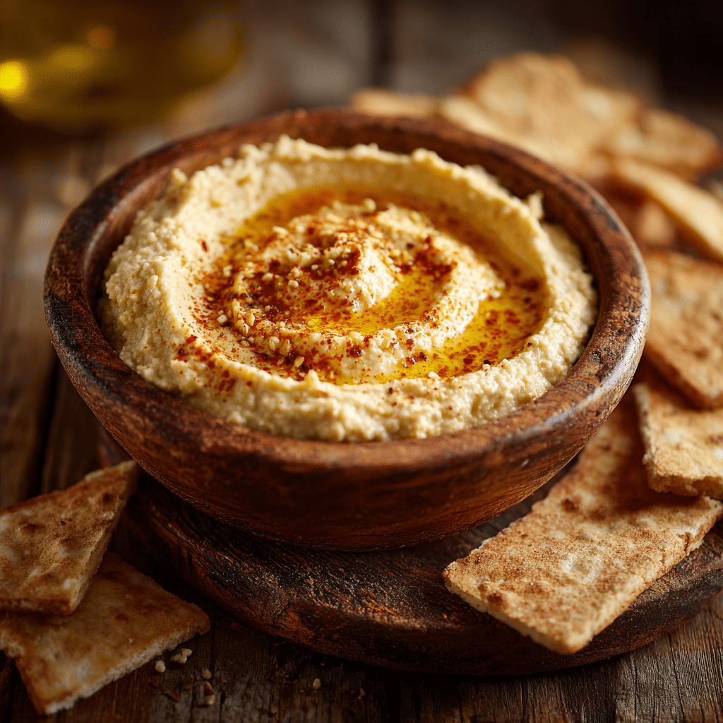 Homemade hummus