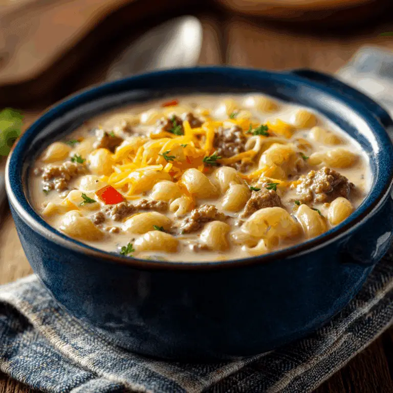 One Pot Macaroni Cheeseburger Soup: The Ultimate Comfort Food