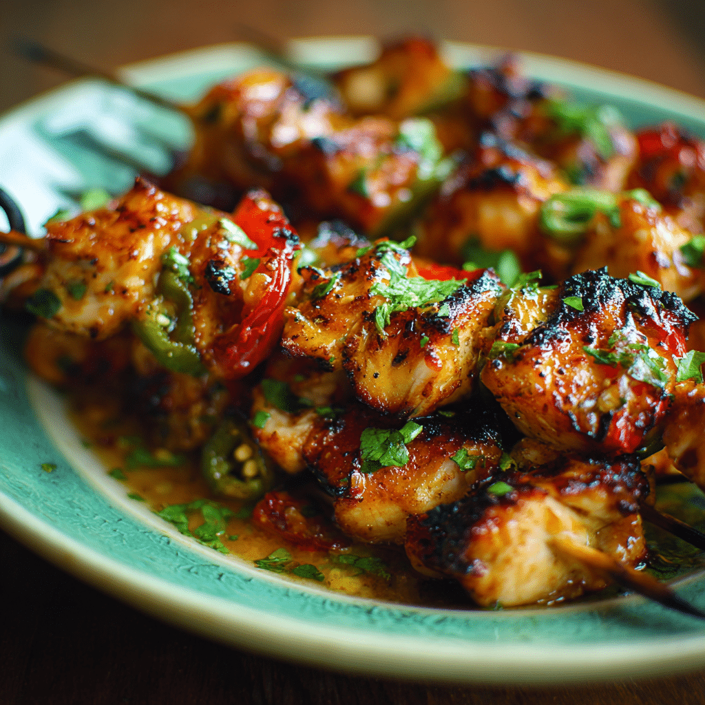 Jalapeno Peach Chicken Skewers: A Perfect Blend of Sweet Heat and Juicy Flavor