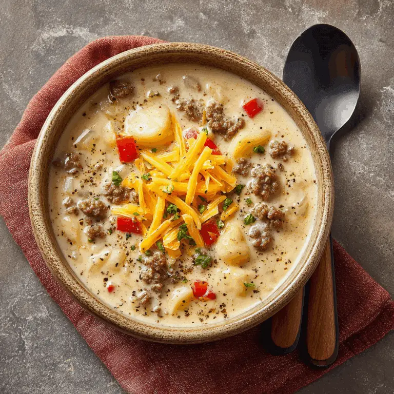 Creamy Cheeseburger Soup Recipe