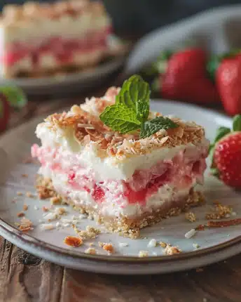 Rhubarb Coconut Cream Pie Bars