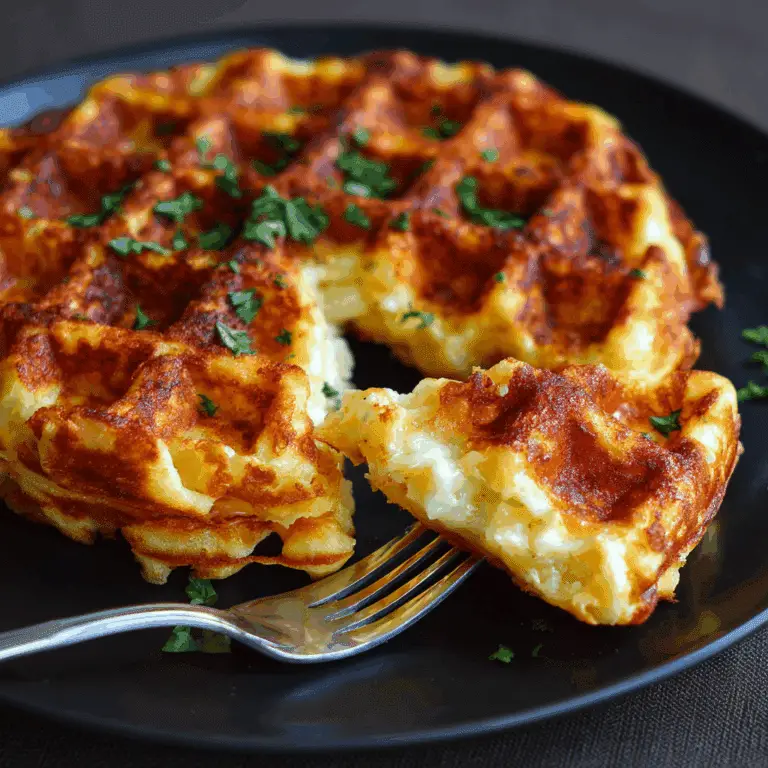 Easy Low Carb Chaffle with Egg and Cheese