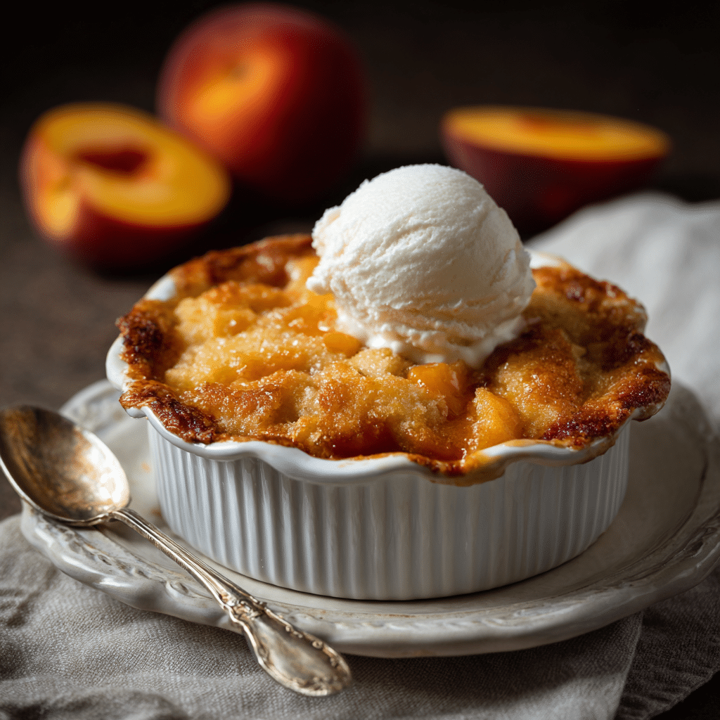 Old School Easy Brown Sugar Peach Cobbler