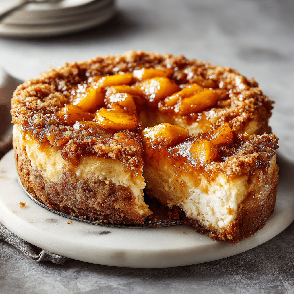 Peach Cobbler Cheesecake