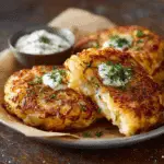 Cheesy Stuffed Potato Cakes