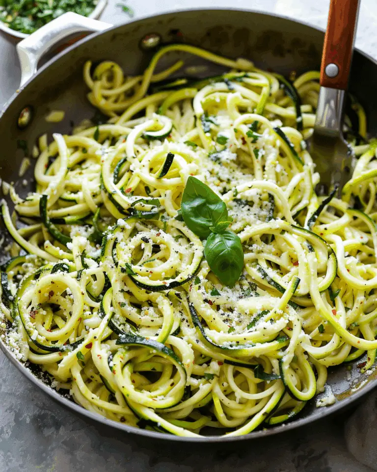 Garlic Parmesan Zucchini Noodles