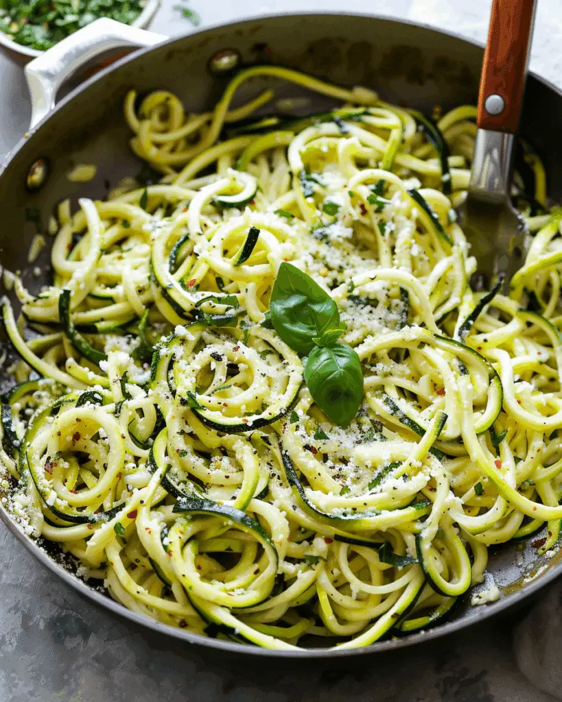 Garlic Parmesan Zucchini Noodles