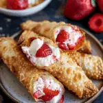 Strawberry Cheesecake Stuffed Eggrolls