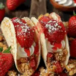 Strawberry Crunch Cheesecake Tacos