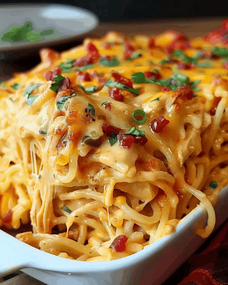 Irresistible Spicy Southern Chicken Spaghetti Casserole
