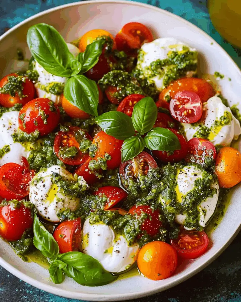 Tomato Burrata Salad with Basil Pesto