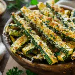 Crispy Parmesan Garlic Zucchini Fries