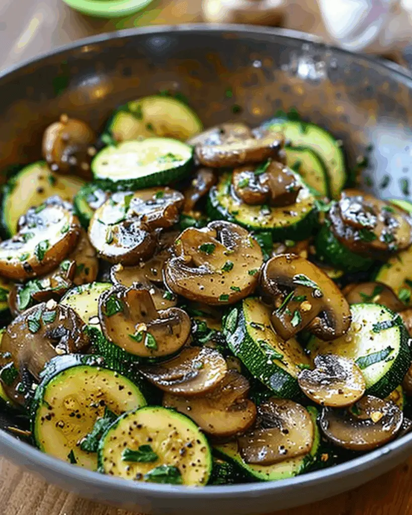 Sautéed Zucchini and Mushrooms