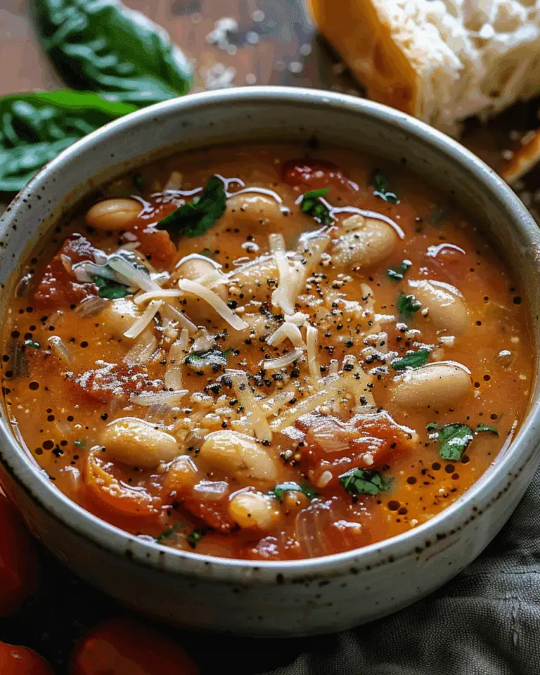 Parmesan Tomato Cannellini Bean Soup