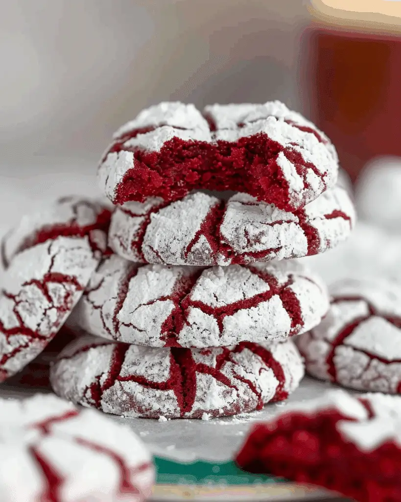 Red Velvet Crinkle Cookies – Festive and Fudgy
