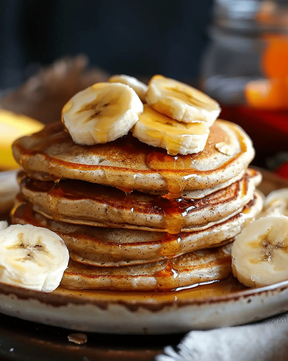 3 Ingredient Banana Oatmeal Pancakes
