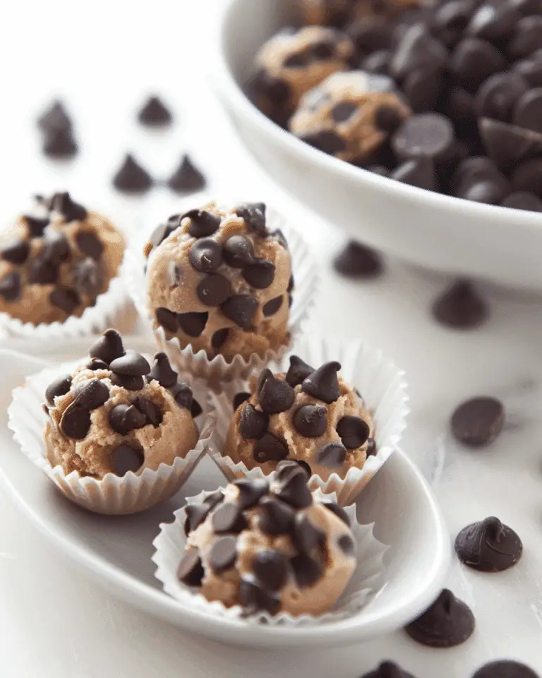 Frozen Greek Yogurt Peanut Butter Bites with Chocolate Chips