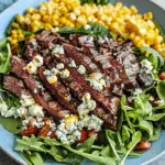 Grilled Balsamic Steak Salad with Gorgonzola & Corn