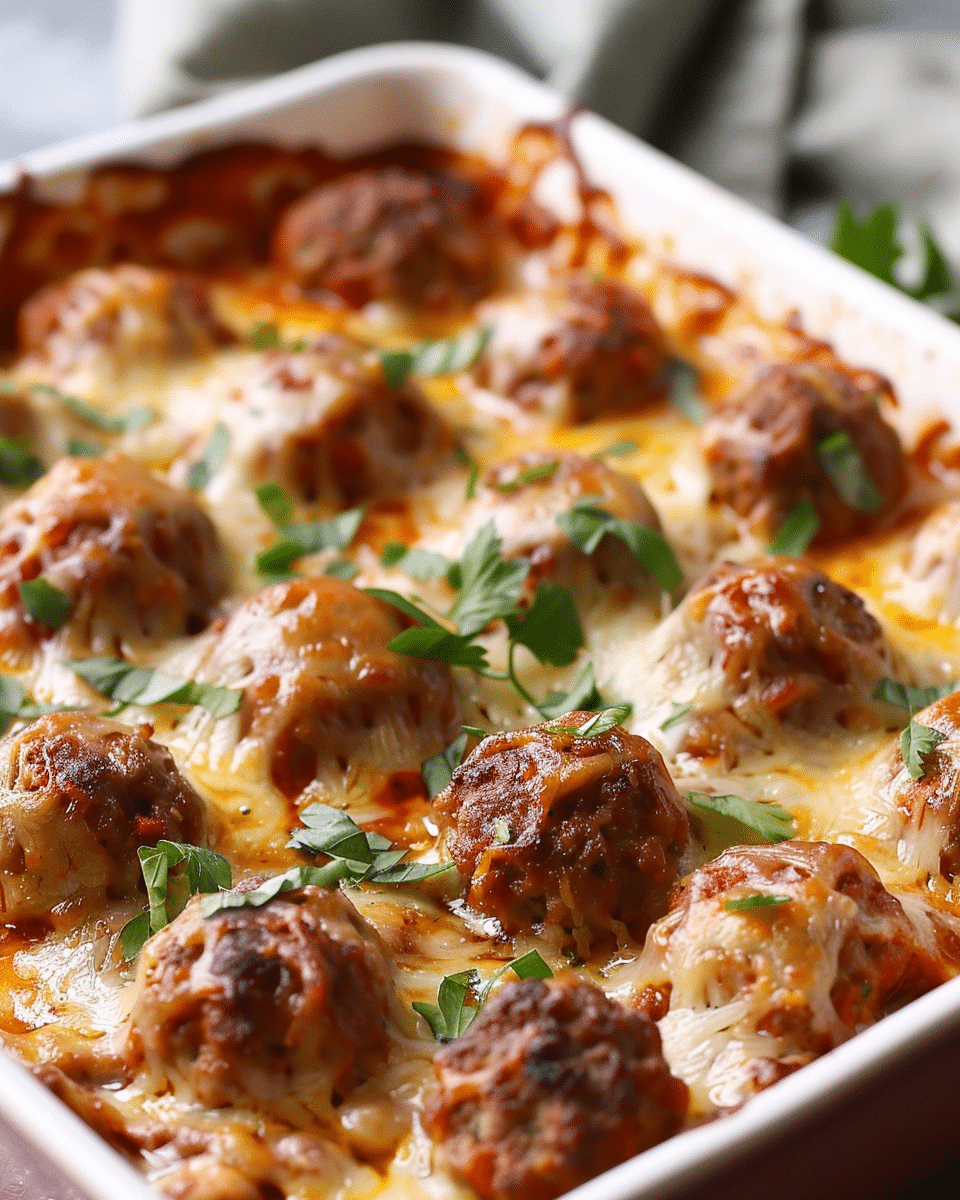 Dump and Bake Meatball Casserole