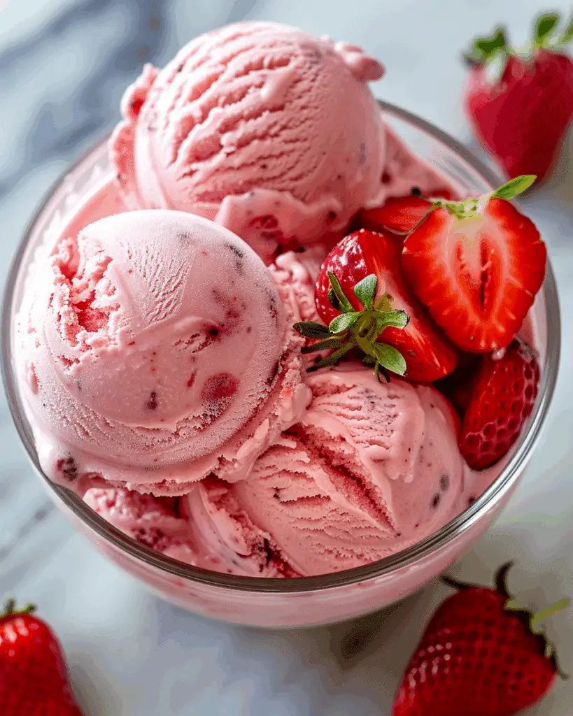 Strawberry Greek Frozen Yogurt