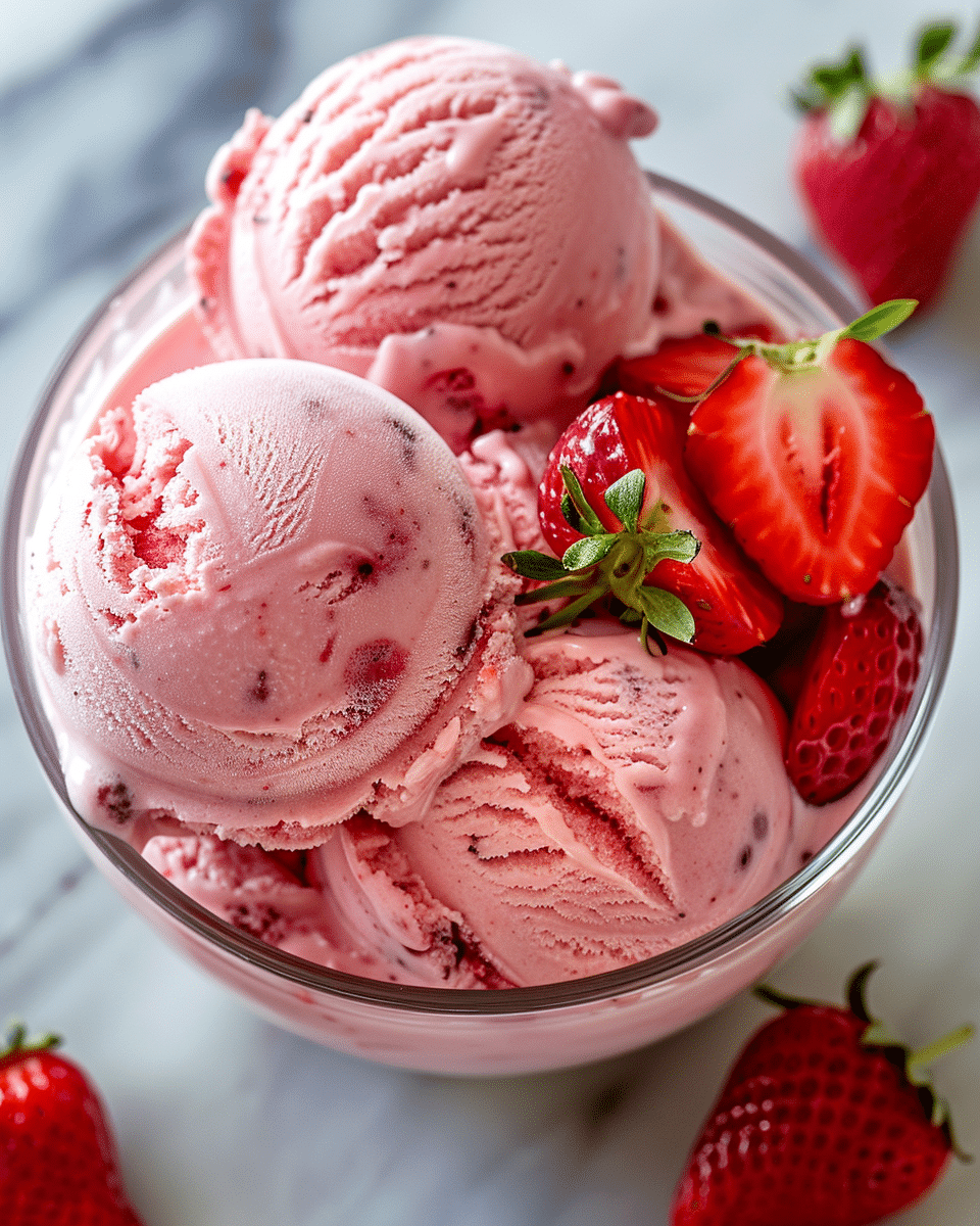 Strawberry Greek Frozen Yogurt