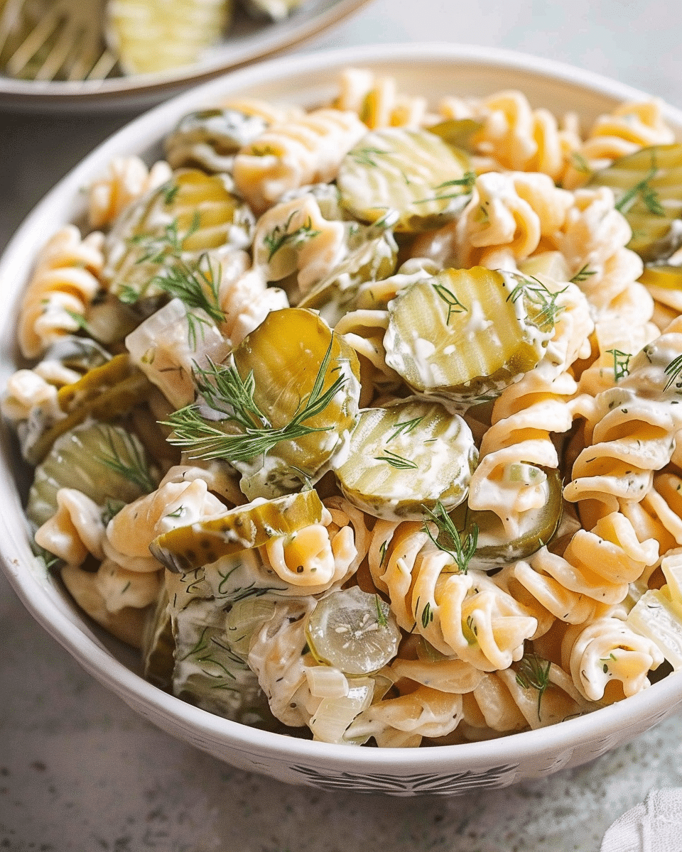 Dill Pickle Pasta Salad