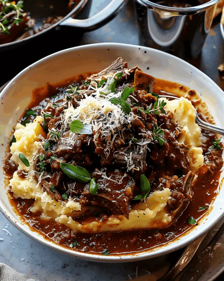 Short Rib Ragu with Parmesan Mashed Potatoes