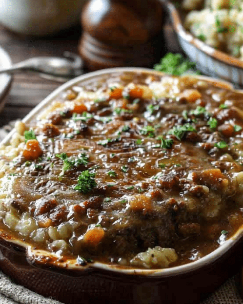 Amish Hamburger Steak Bake Recipe