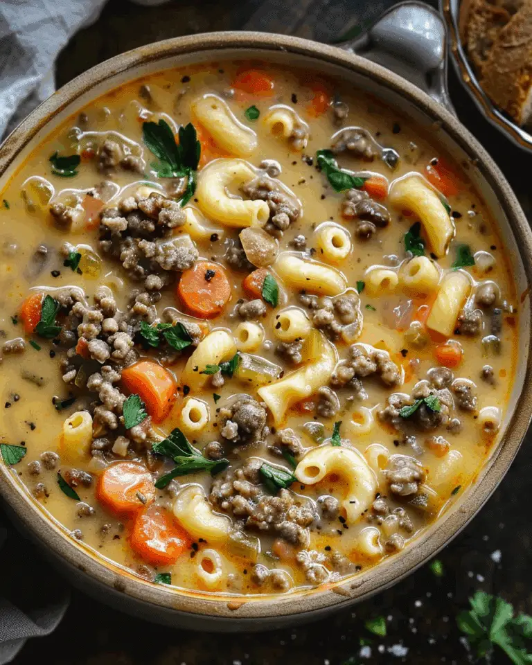 One Pot Macaroni Cheeseburger Soup: The Ultimate Comfort Food Recipe