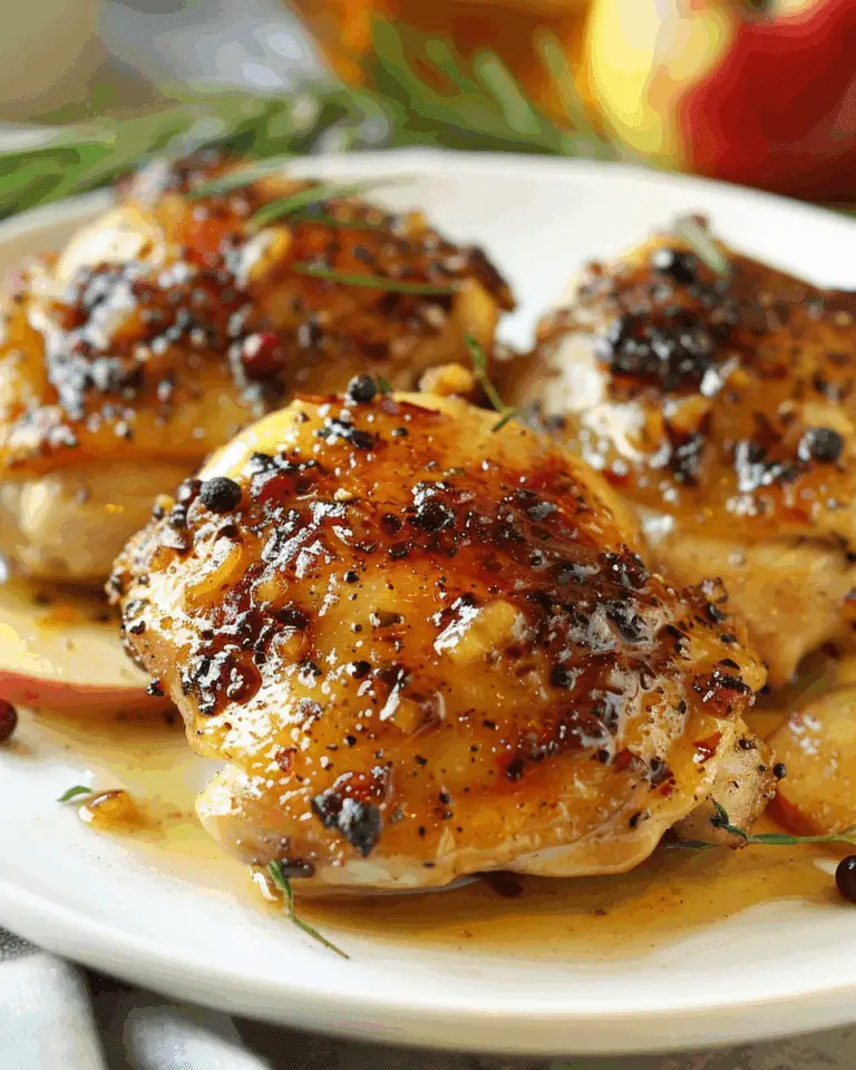 Honey Mustard Apple Chicken with a Savory Twist
