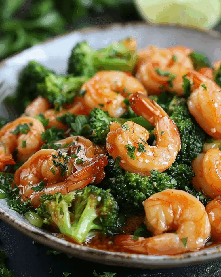 Shrimp and Broccoli Stir Fry in Garlic Sauce