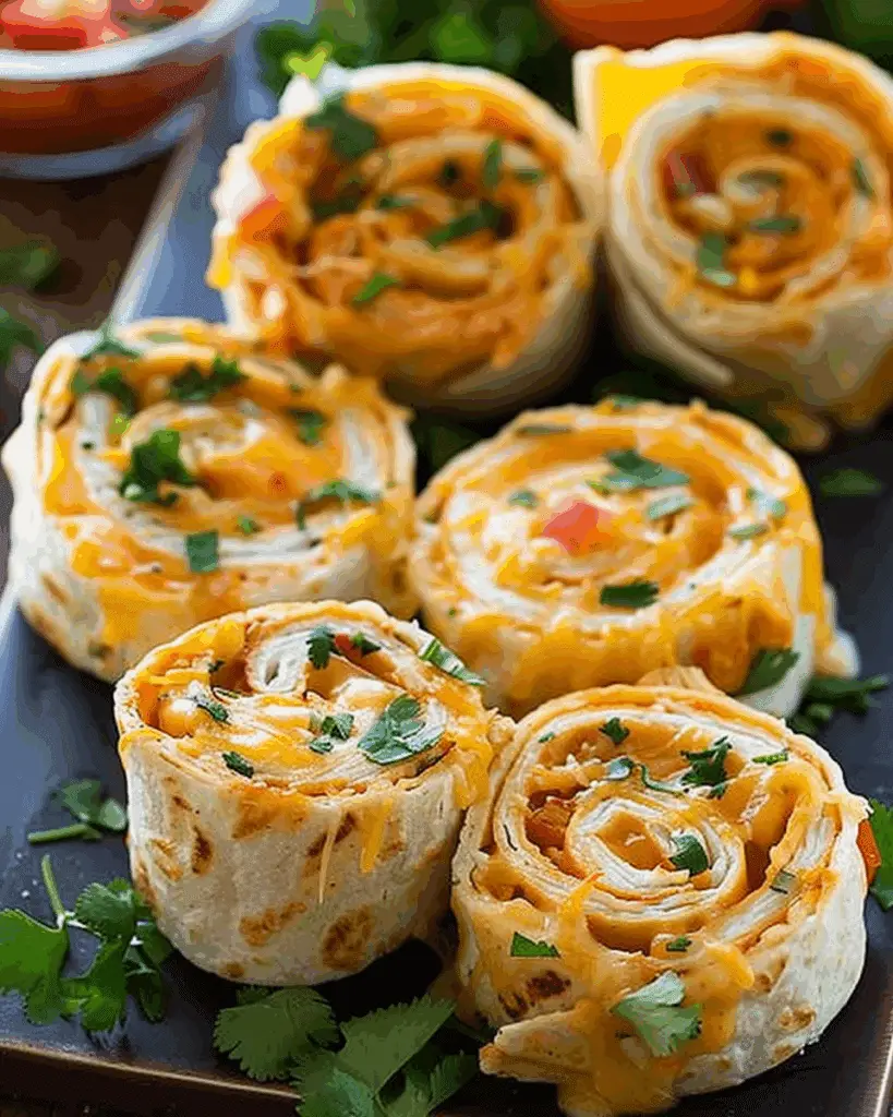 Cheesy Chicken Taco Pinwheels