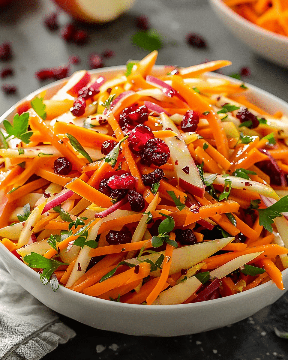 Refreshing Apple Cranberry Carrot Salad