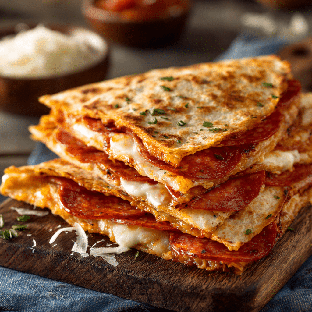 Pepperoni Pizza Quesadillas