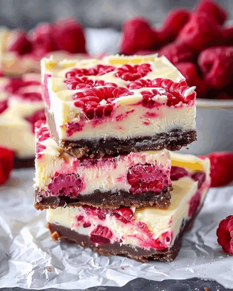 Raspberry White Chocolate Cheesecake Bars