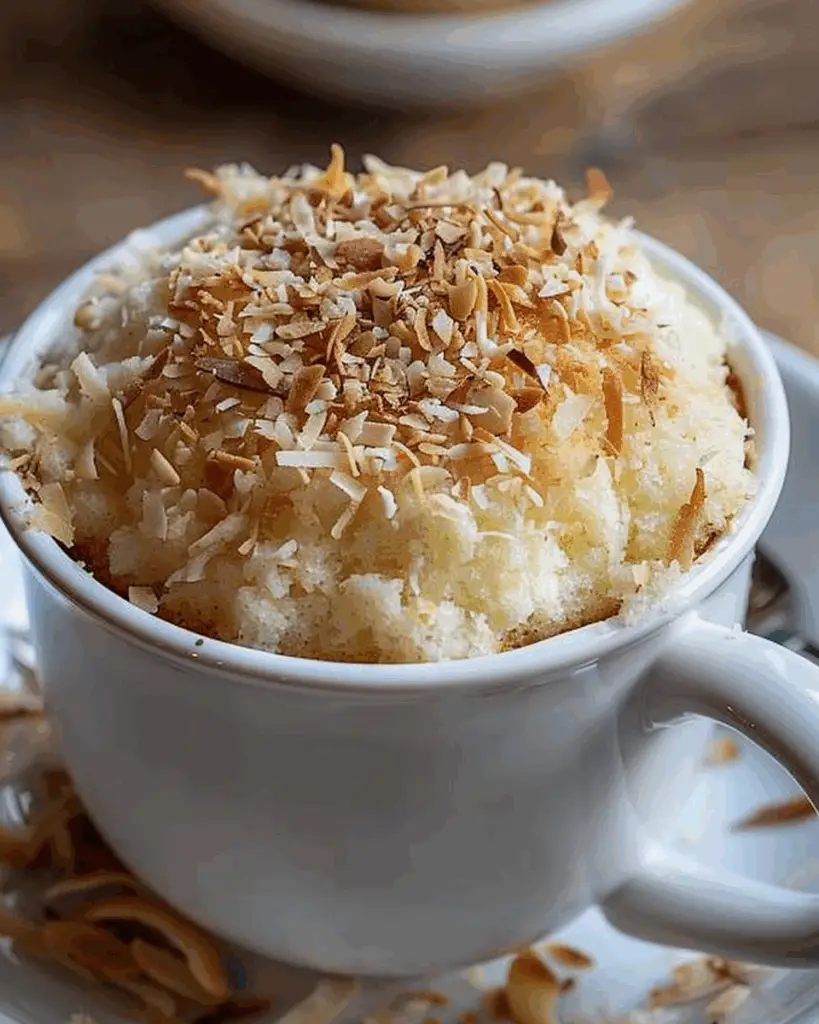 Coconut Almond Mug Cake – Quick, Fluffy & Flourless