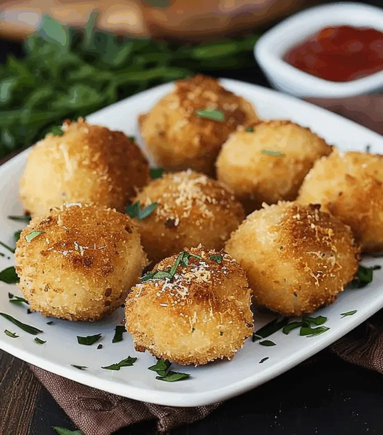 Baked Arancini with Peas and Mozzarella