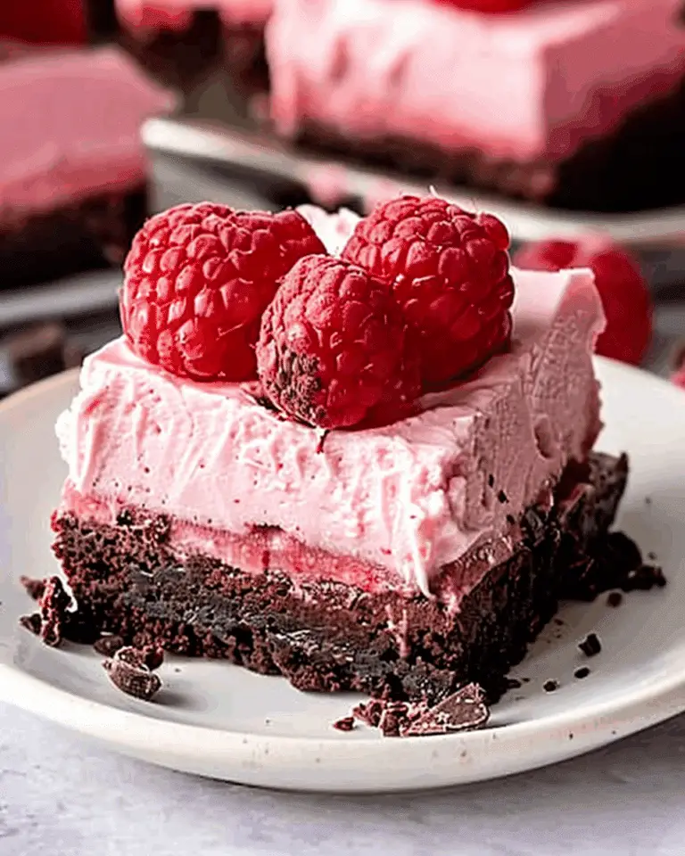 Raspberry Mousse Brownies