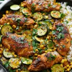 Garlic Butter Chicken with Zucchini and Corn