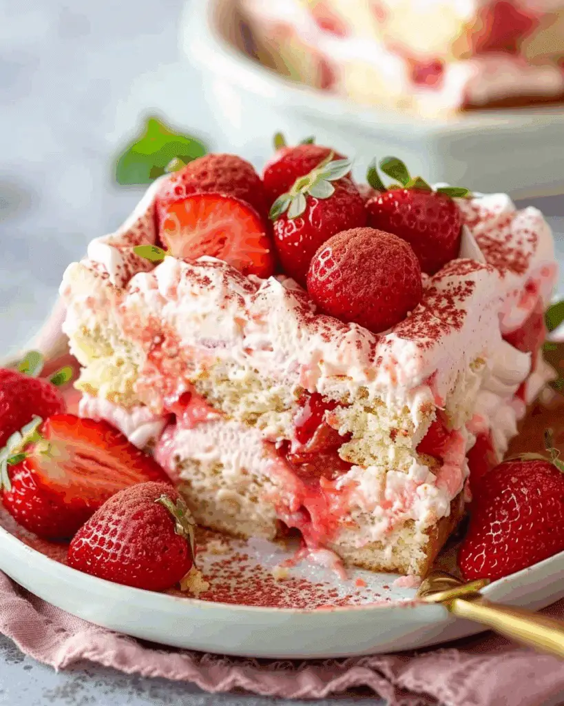 Strawberry Tiramisu – No-Bake, Coffee-Free Summer Dessert