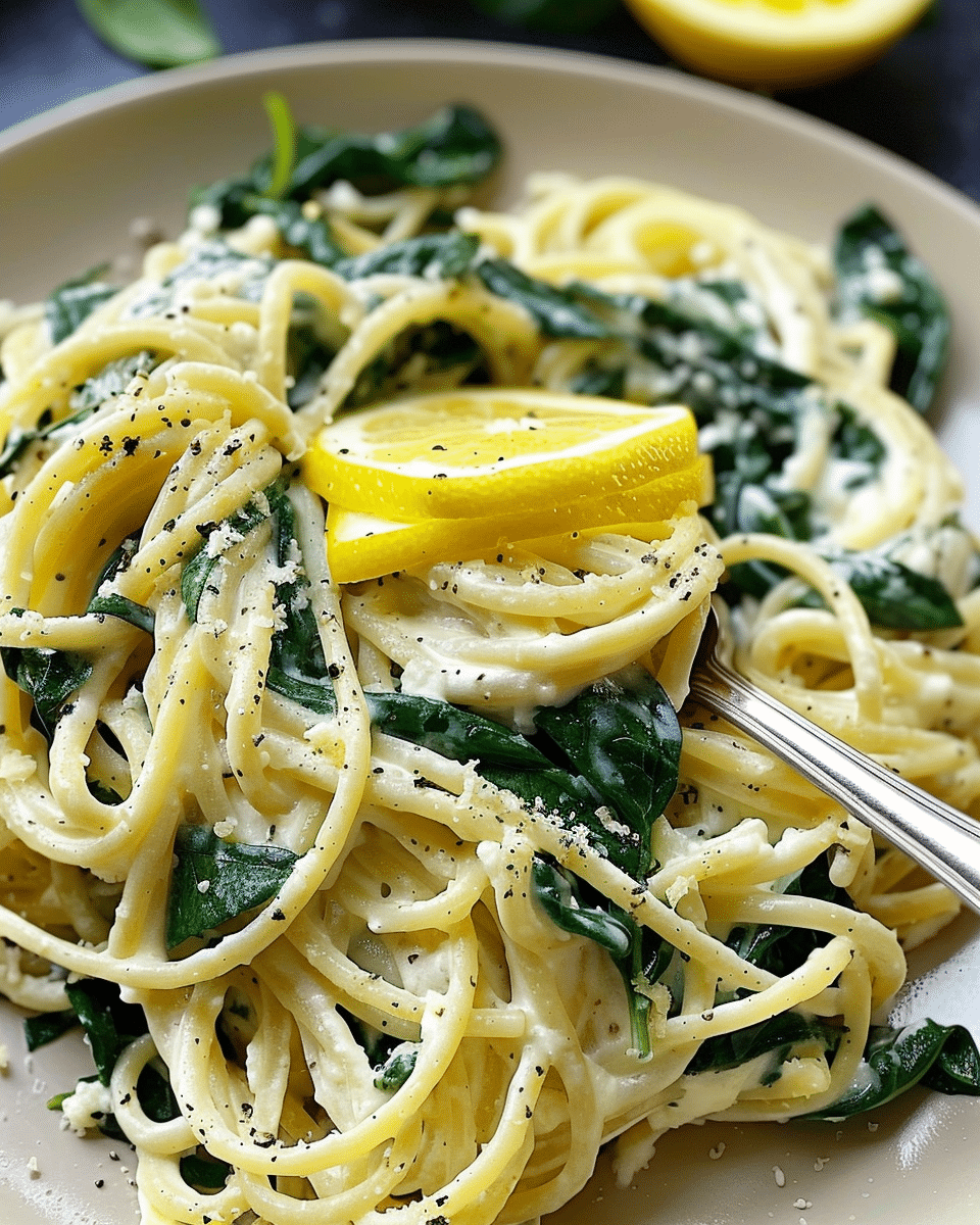Zesty Lemon Ricotta and Spinach Pasta