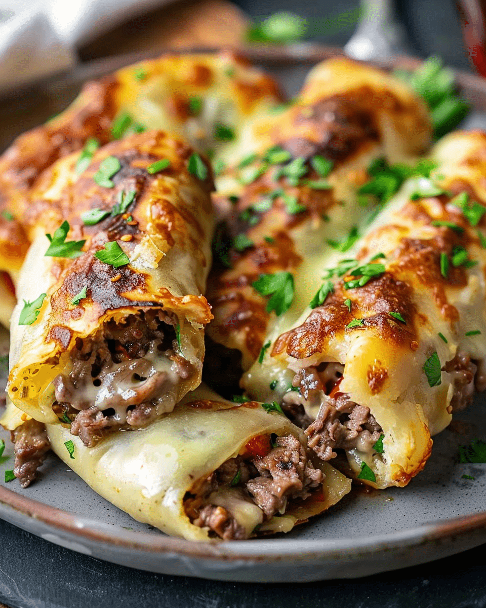 Keto Philly Cheesesteak Rolls