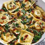 Italian Ravioli with Spinach, Artichokes, Capers, and Sun-Dried Tomatoes
