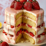 Strawberry Lemonade Layer Cake ✨