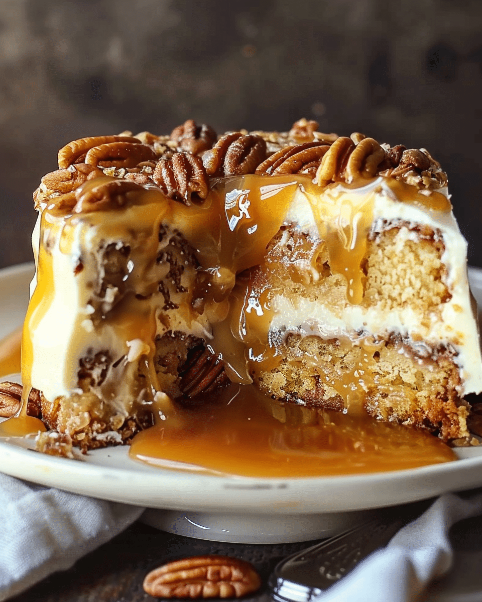 Crème Brûlée Caramel Pecan Cake